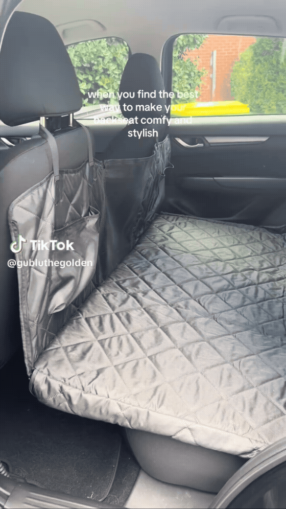 PupCover for Back Seat, 100% Waterproof with Mesh Window, Scratch Prevent Anti-Slip Dog Car Hammock, Standard